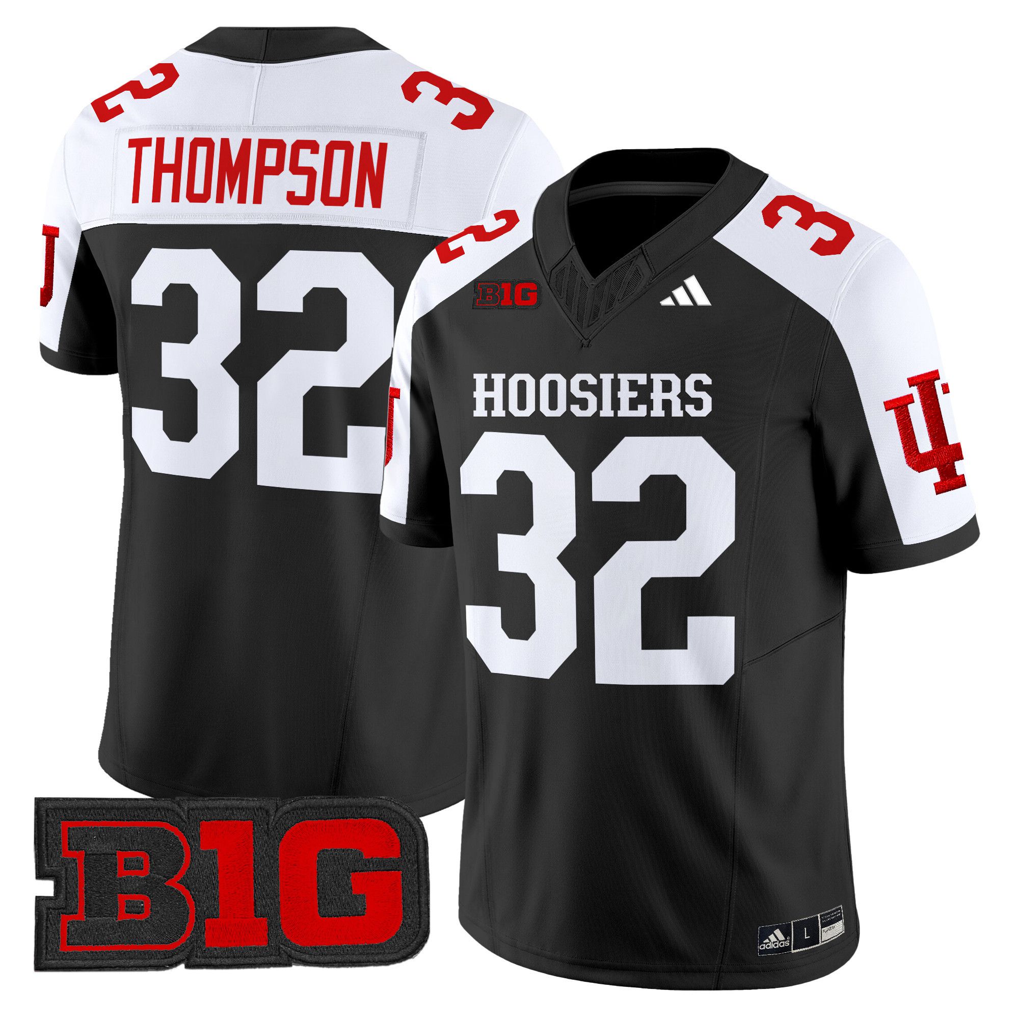 Men Indiana Hoosiers #32 Thompson Black 2024 Vapor Limited NCAA Jersey